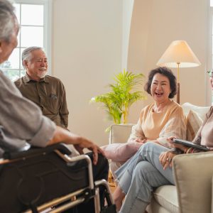 Old,Senior,Asian,Friends,Retired,People,Hapiness,Positive,Laugh,Smile